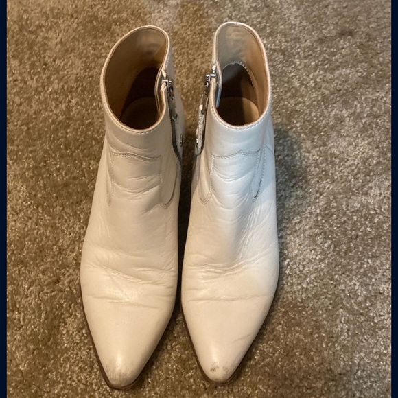 Rag & Bone White and Brown Heeled Boots - Picture 2 of 6